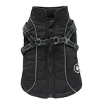 Reflective Piped Built‑in Harness Dog Vest