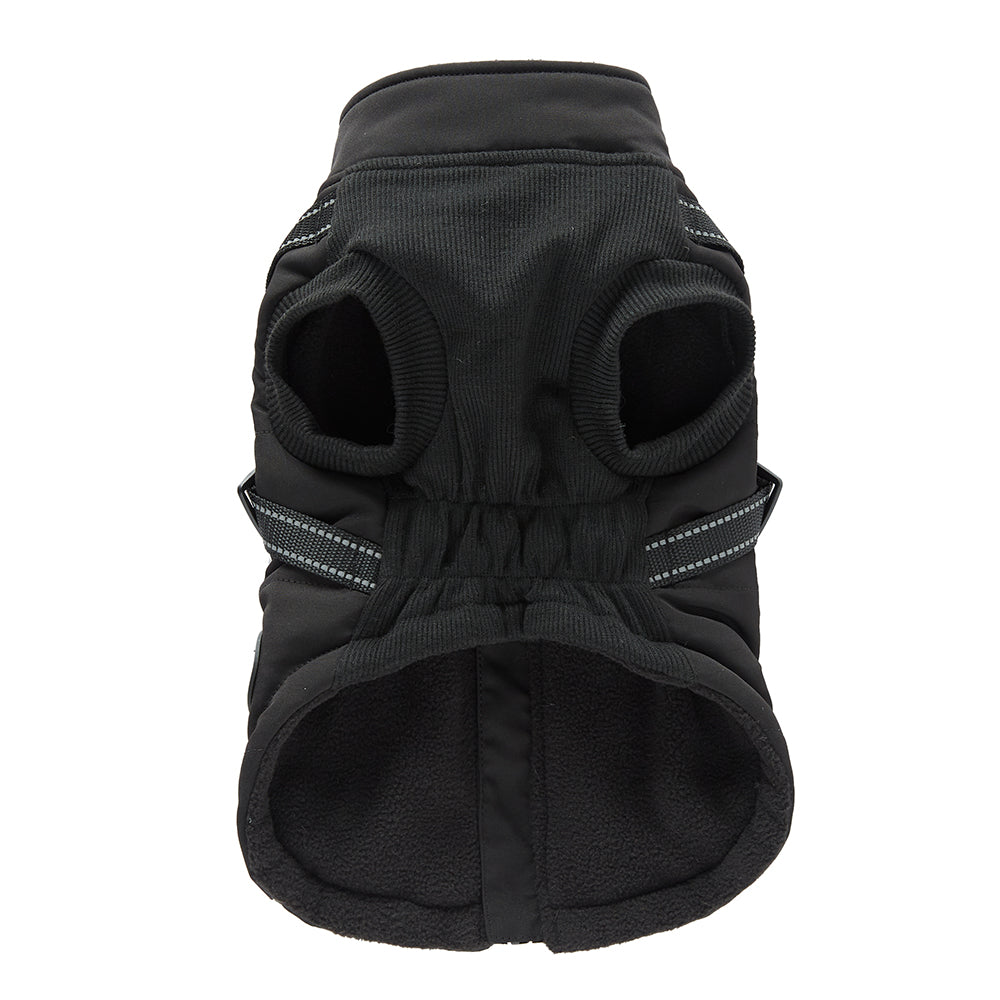 Reflective Piped Built‑in Harness Dog Vest