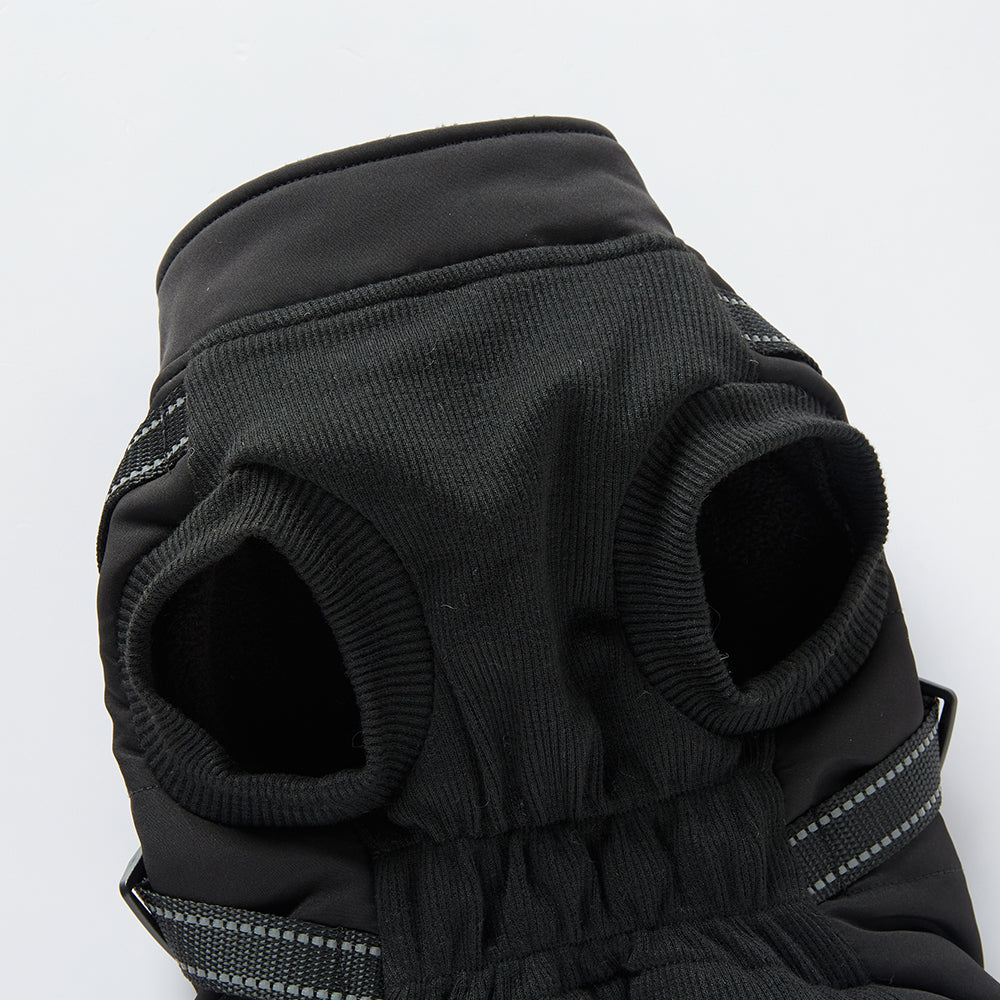 Reflective Piped Built‑in Harness Dog Vest