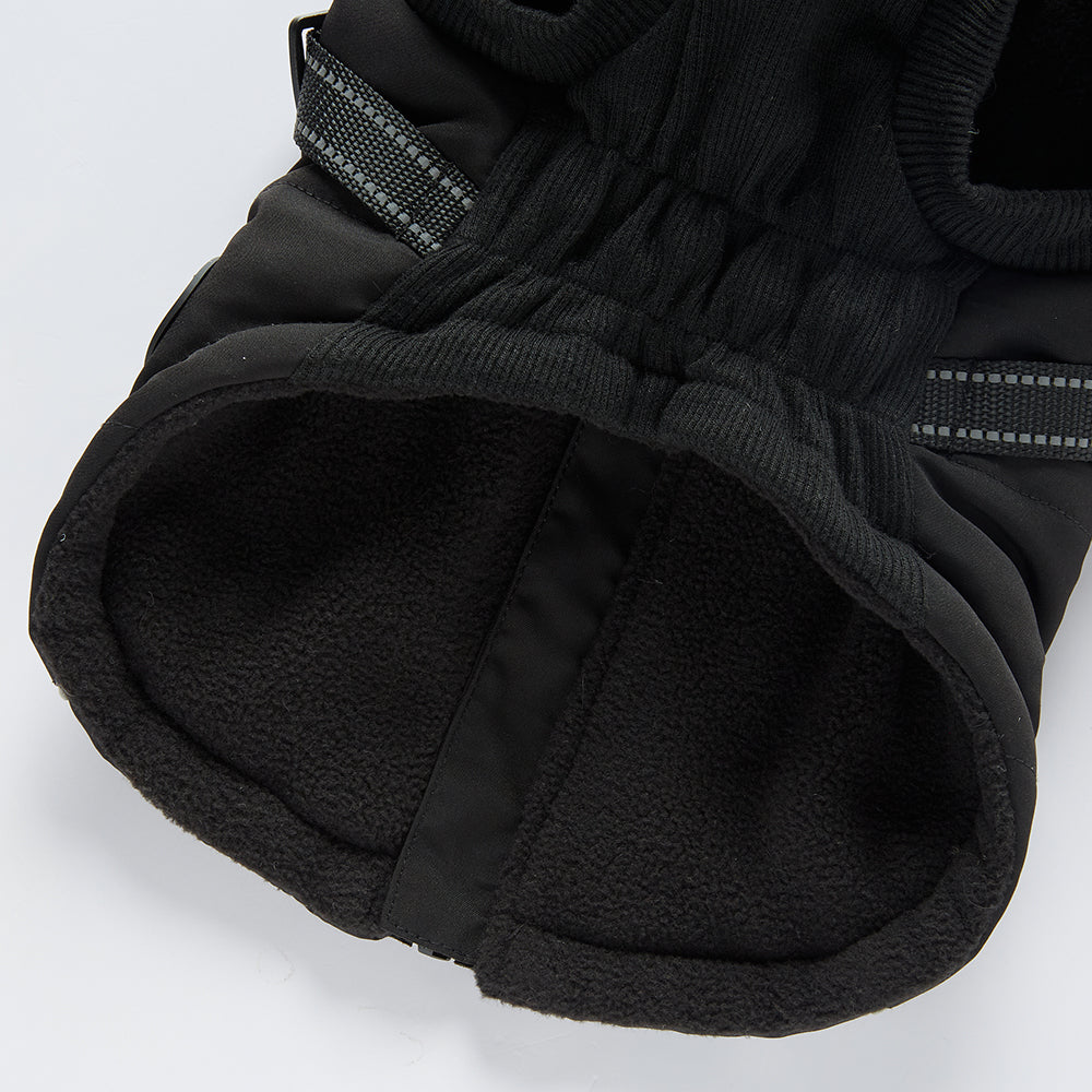 Reflective Piped Built‑in Harness Dog Vest