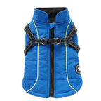 Reflective Piped Built‑in Harness Dog Vest