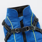 Reflective Piped Built‑in Harness Dog Vest