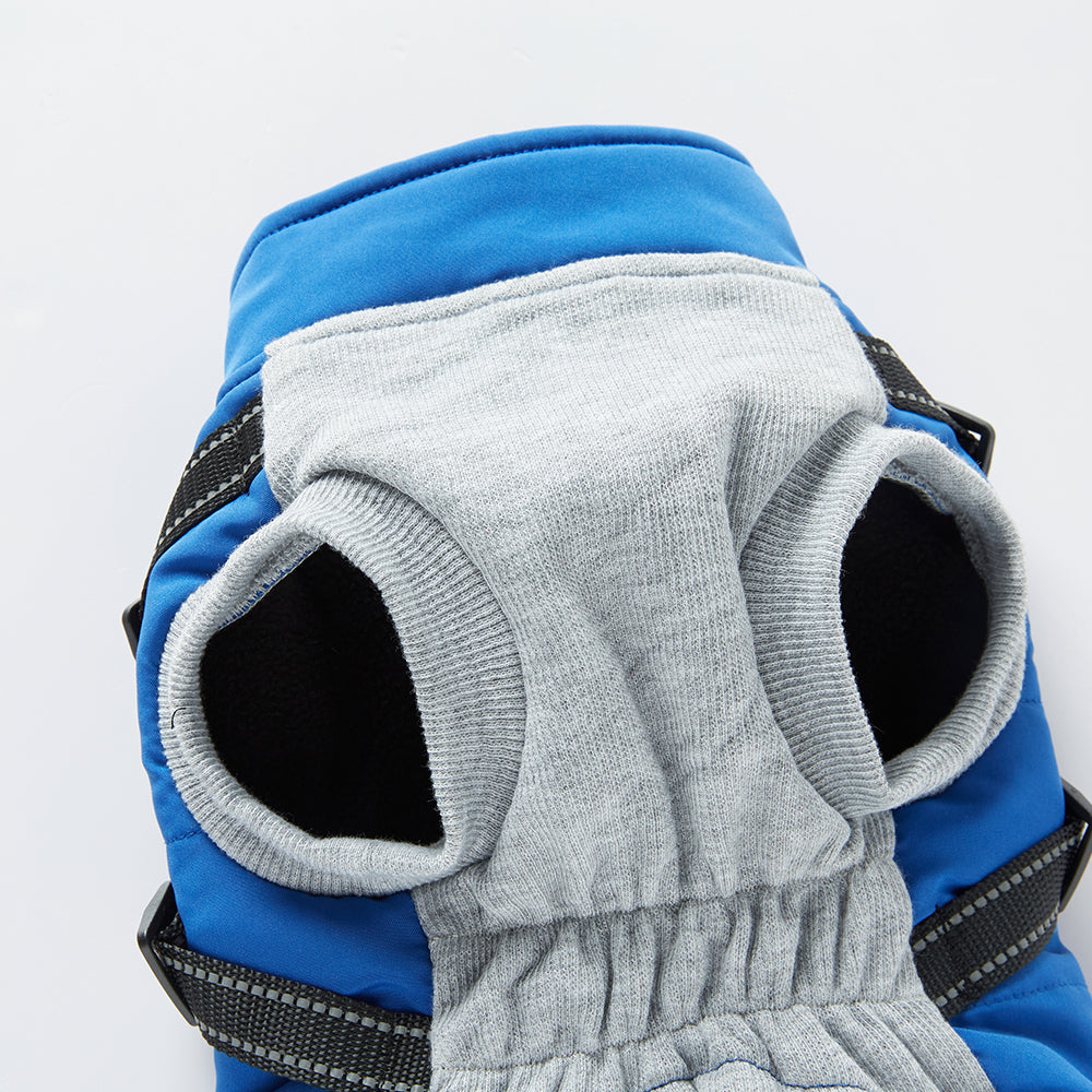 Reflective Piped Built‑in Harness Dog Vest