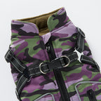 Integrated Harness Camo Dog Vest
