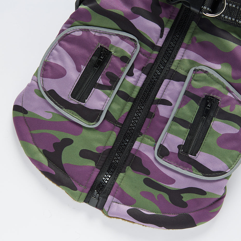 Integrated Harness Camo Dog Vest
