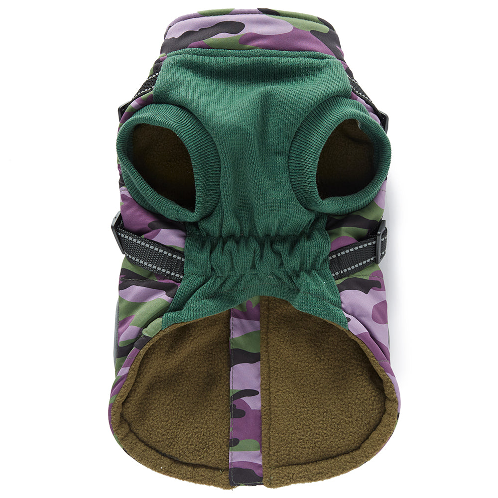 Integrated Harness Camo Dog Vest