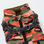 Integrated Harness Camo Dog Vest