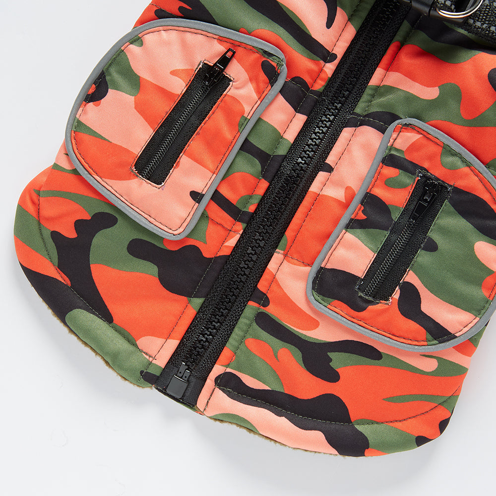 Integrated Harness Camo Dog Vest