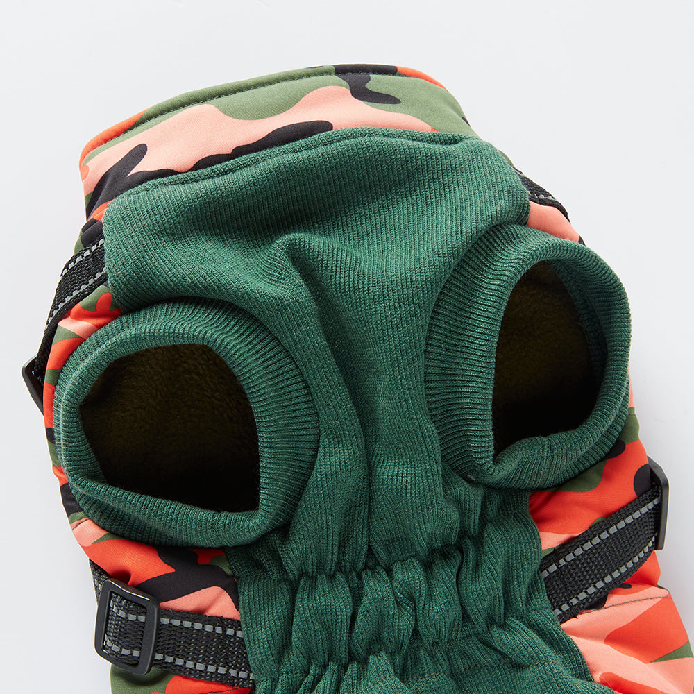 Integrated Harness Camo Dog Vest