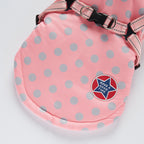 Polka Dot Hooded Dog Raincoat with Built‑in Harness