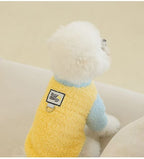 EasyCheesy Fuzzy Dog Sweater with Leash Ring