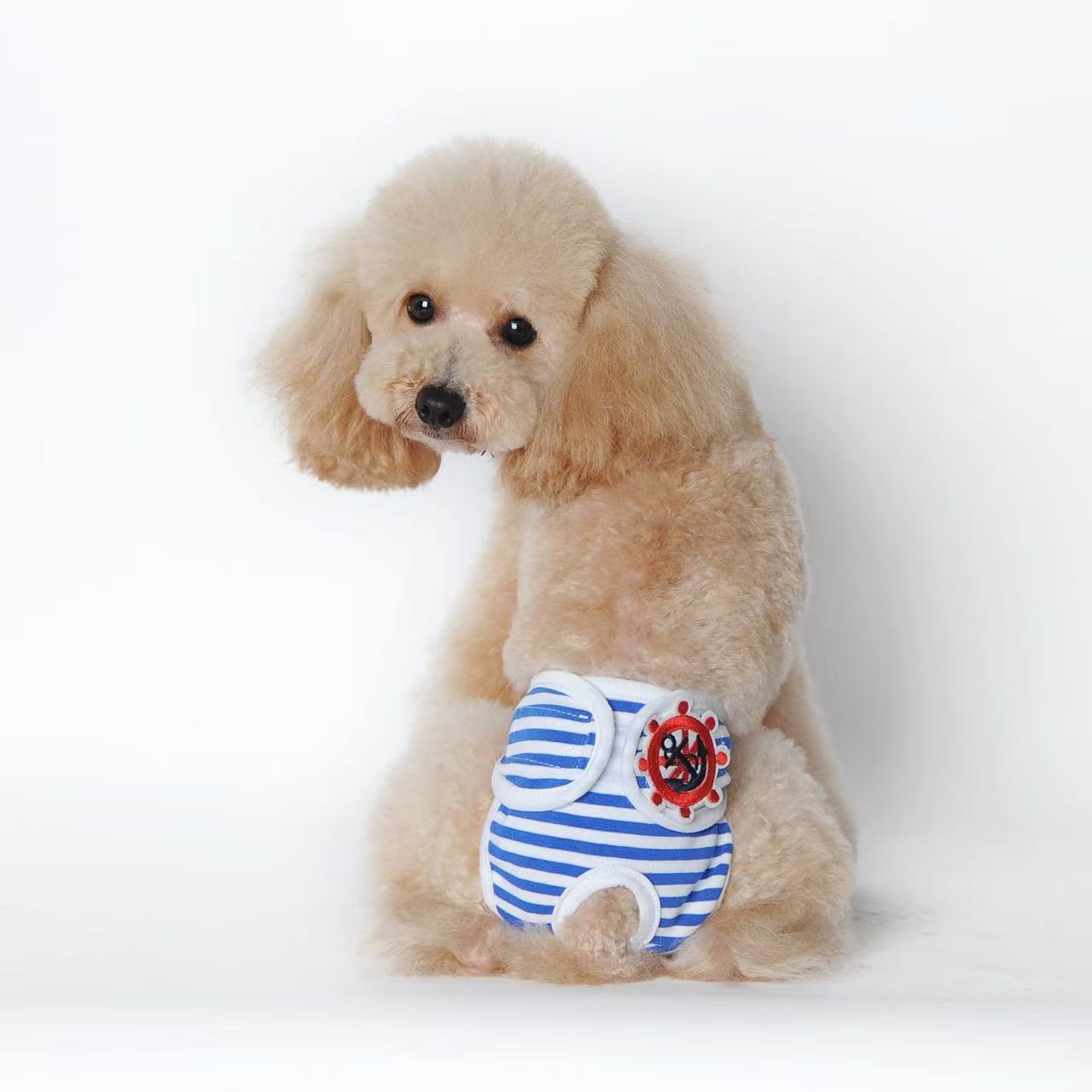 Pet Sanitary Pants – Striped Design (Unisex for Male / Female Dogs)