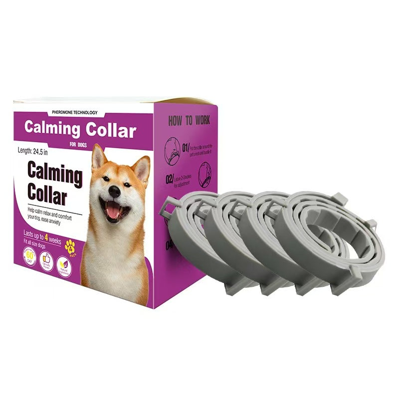 Calming Collar (4-Pack) for Dogs &amp; Cats — adjustable