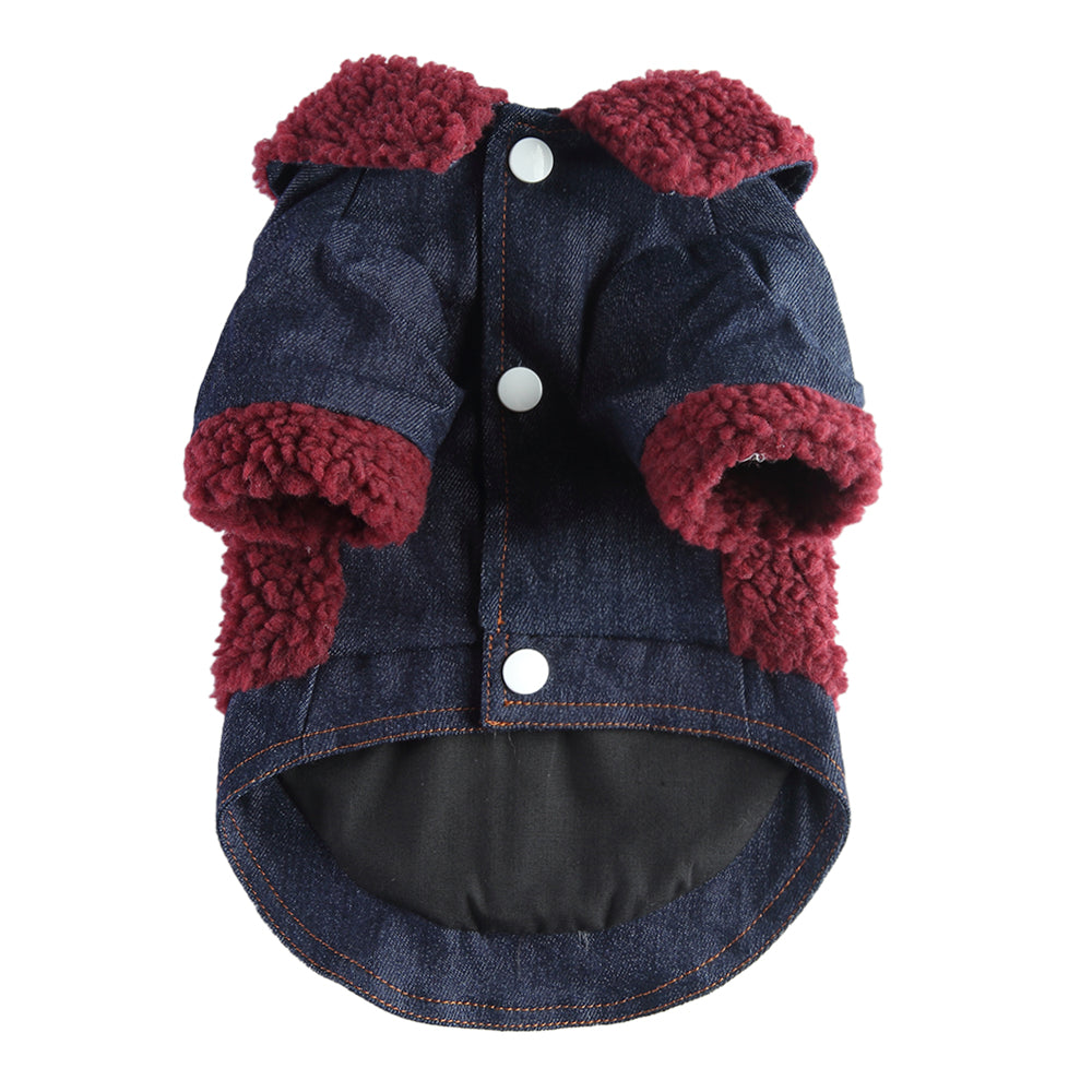 Denim Sherpa Dog Jacket