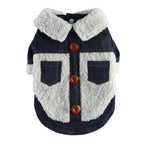 Denim Sherpa Dog Jacket