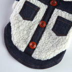 Denim Sherpa Dog Jacket