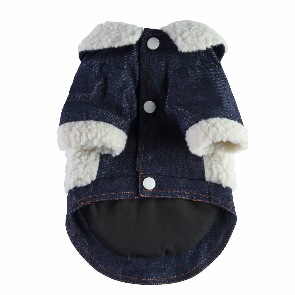 Denim Sherpa Dog Jacket