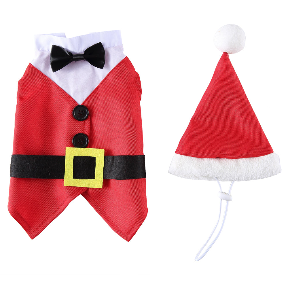 Santa Claus Dog Outfit with Hat