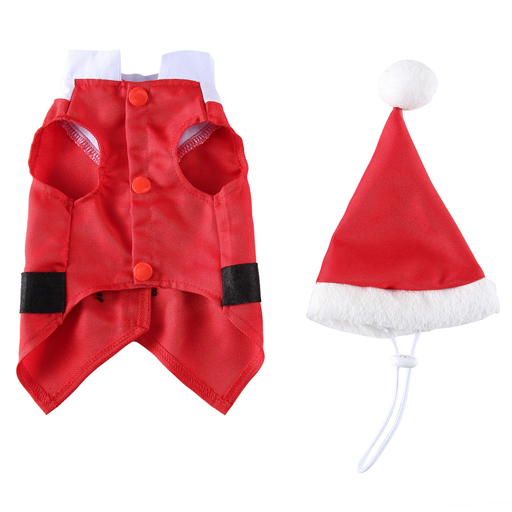 Santa Claus Dog Outfit with Hat