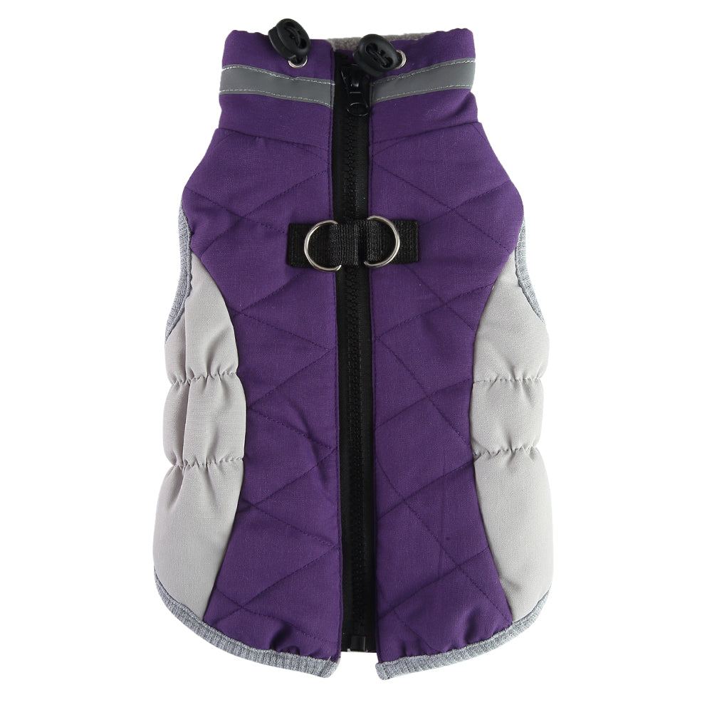 Quilted Harness Dog Vest – Purple