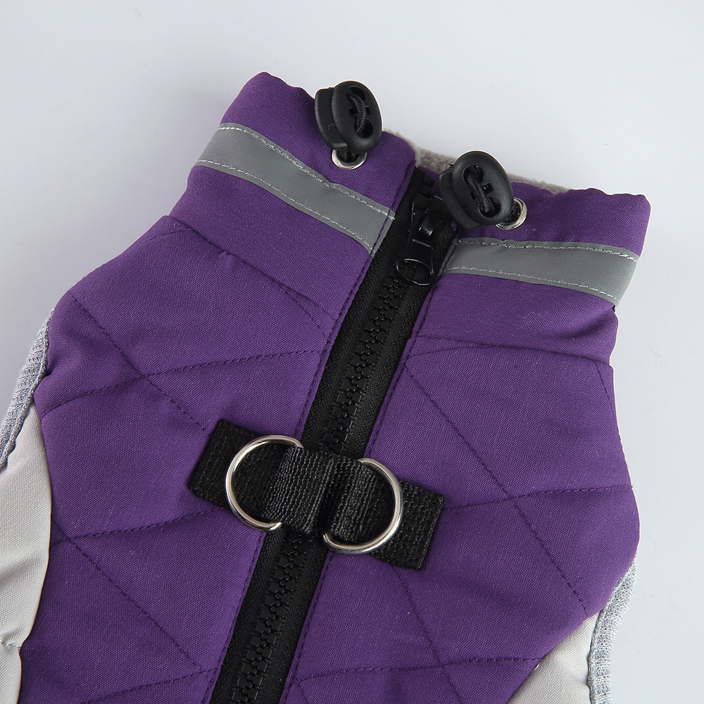 Quilted Harness Dog Vest – Purple