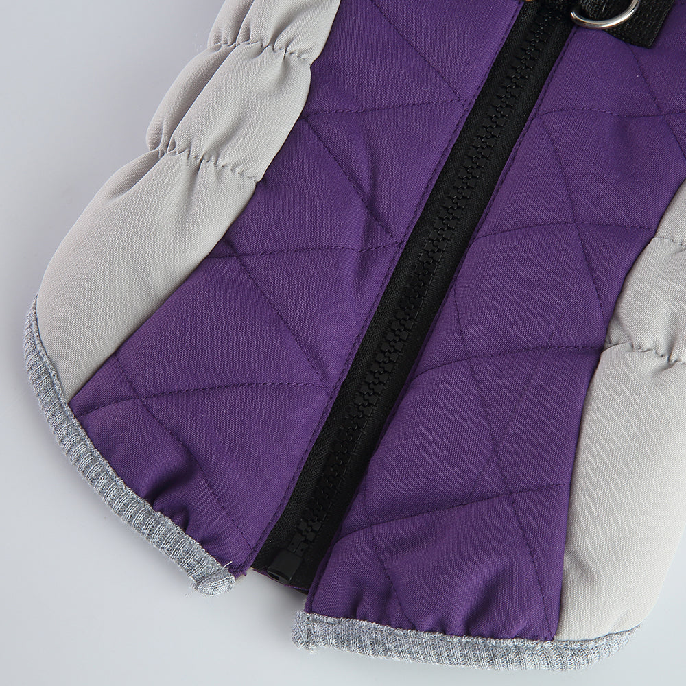 Quilted Harness Dog Vest – Purple