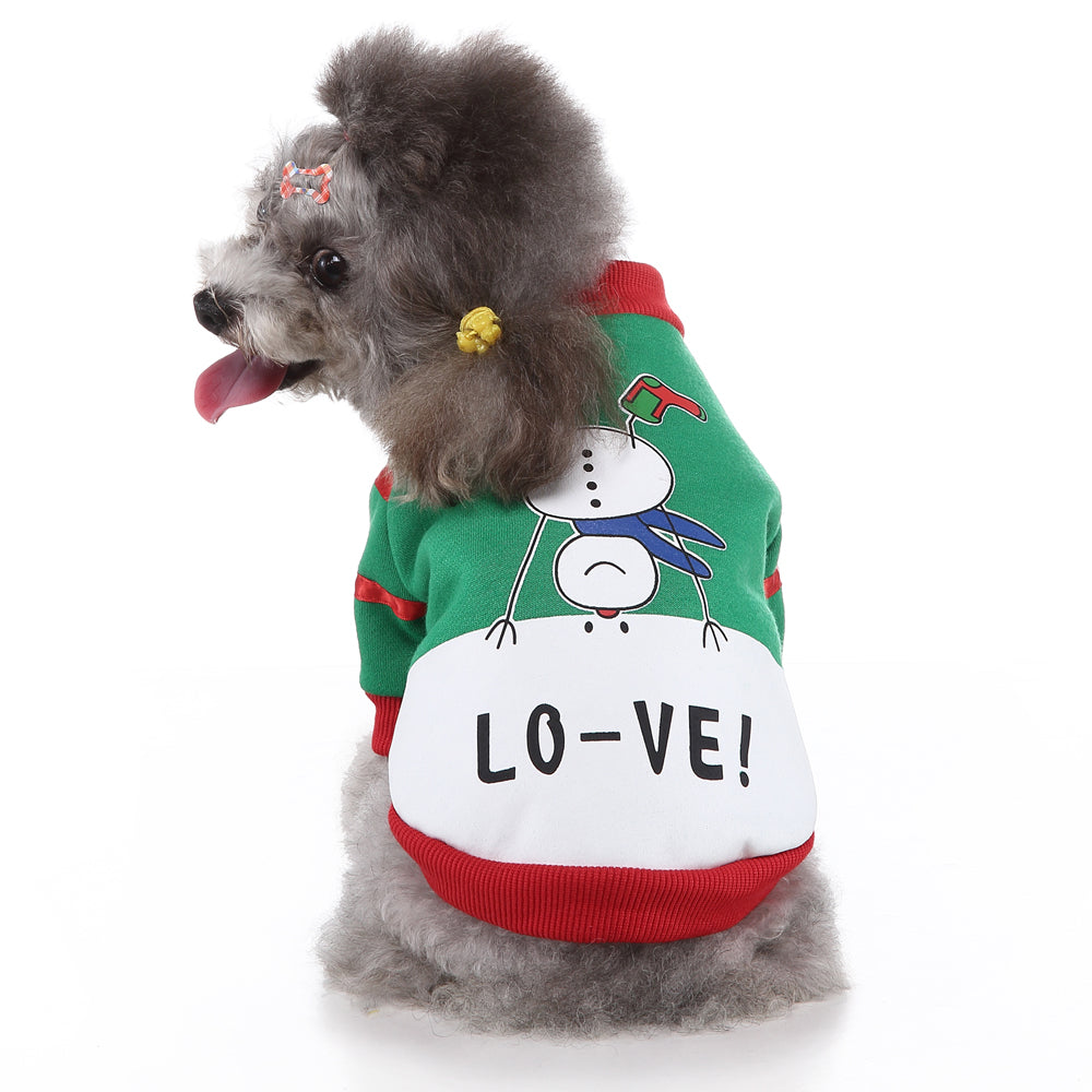 Christmas Love Snowman Dog Sweater