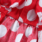 Minnie Mouse-Inspired Dog Dress with Ears and Polka Dots