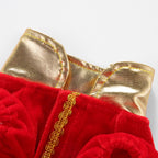 Royal Christmas Dog Dress with Crown – Red & Blue Options