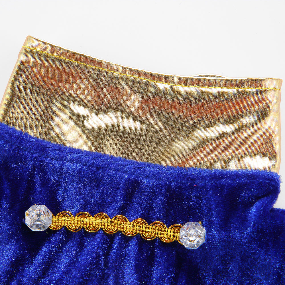 Royal Christmas Dog Dress with Crown – Red & Blue Options