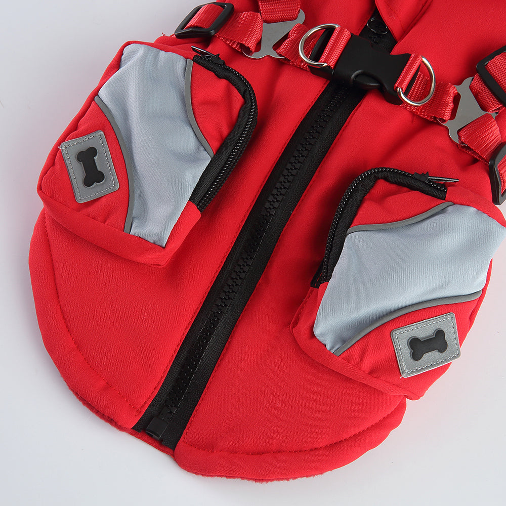 Dual-Color & Sport Harness Jacket – Red / Black / Army Green