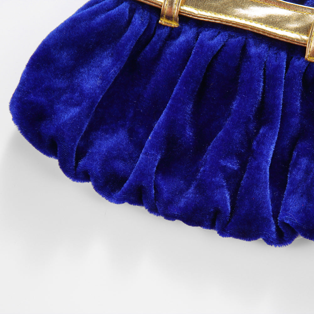 Royal Christmas Dog Dress with Crown – Red & Blue Options