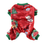 Festive Christmas Dog Jumpsuit with Santa Prints