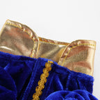 Royal Christmas Dog Dress with Crown – Red & Blue Options