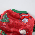 Festive Christmas Dog Jumpsuit with Santa Prints