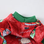 Festive Christmas Dog Jumpsuit with Santa Prints