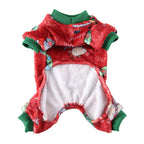 Festive Christmas Dog Jumpsuit with Santa Prints
