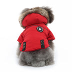 Faux Fur Hooded Parka Dog Jacket