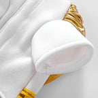 Roman Emperor Dog Costume – Regal White Tunic with Gold Cape and Laurel Crown