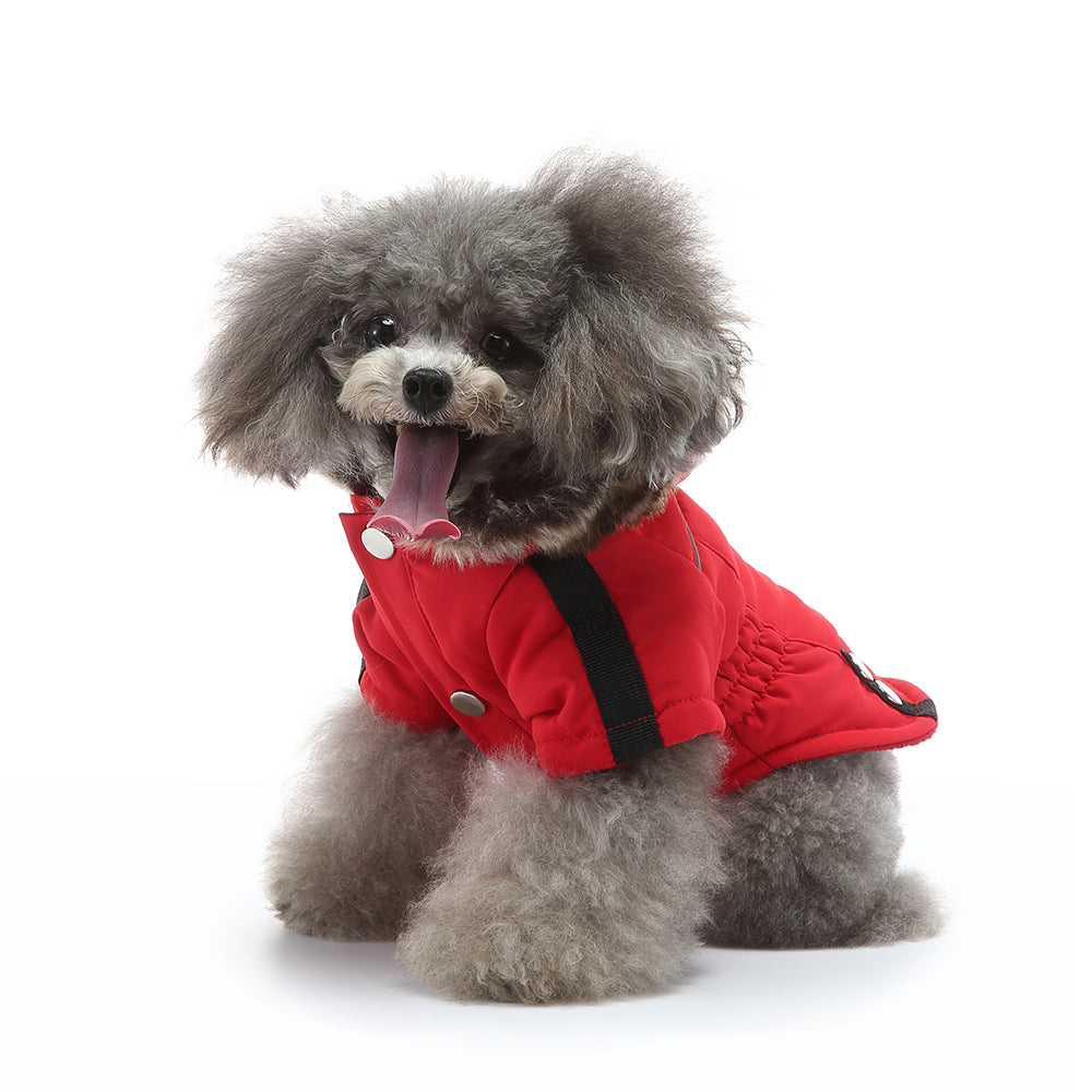 Faux Fur Hooded Parka Dog Jacket