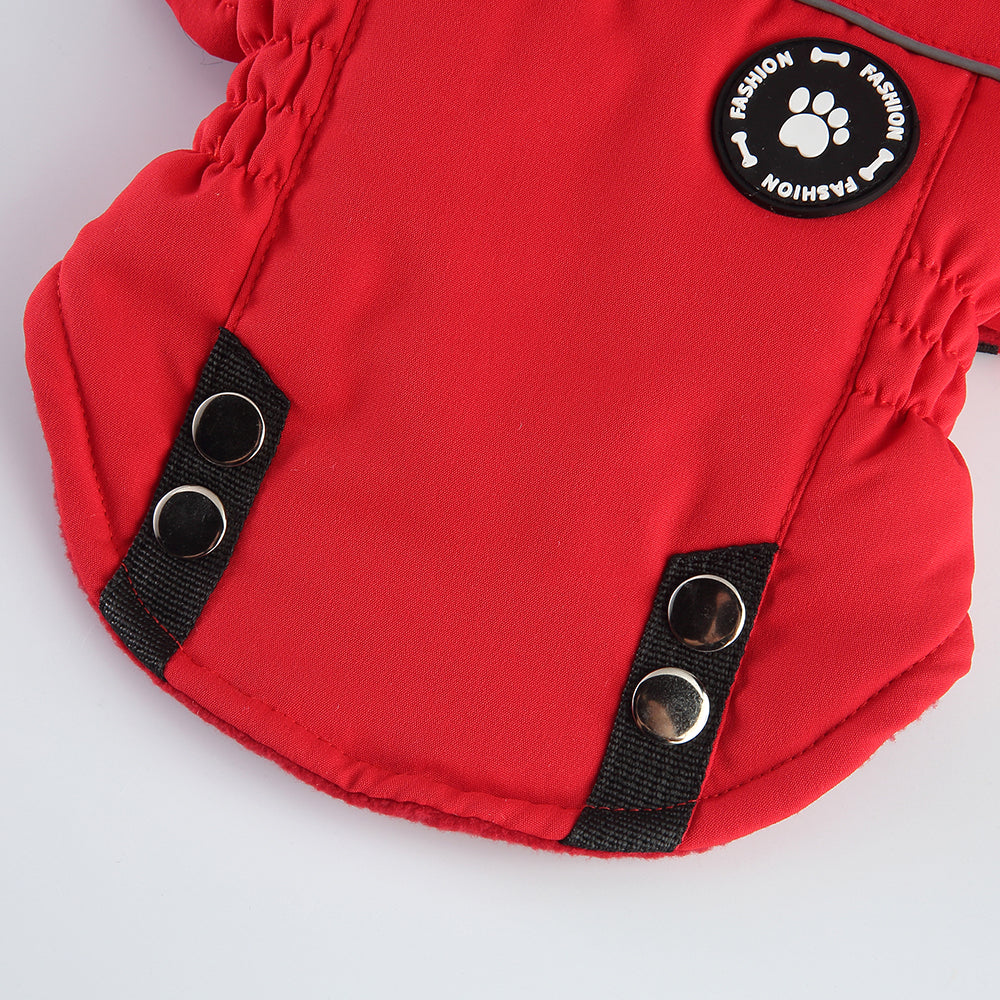 Faux Fur Hooded Parka Dog Jacket
