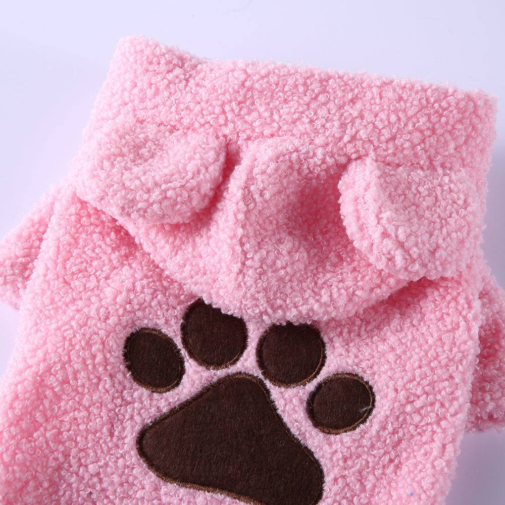 PinkyPaw Fuzzy Dog Hoodie