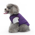 Bear Patch 2‑Piece Dog Outfit (Vest + Striped Turtleneck)