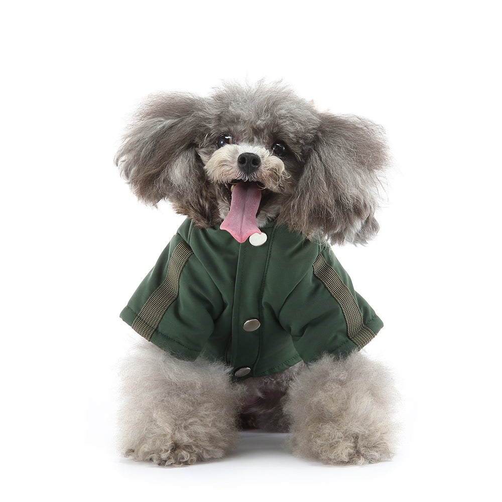 Faux Fur Hooded Parka Dog Jacket