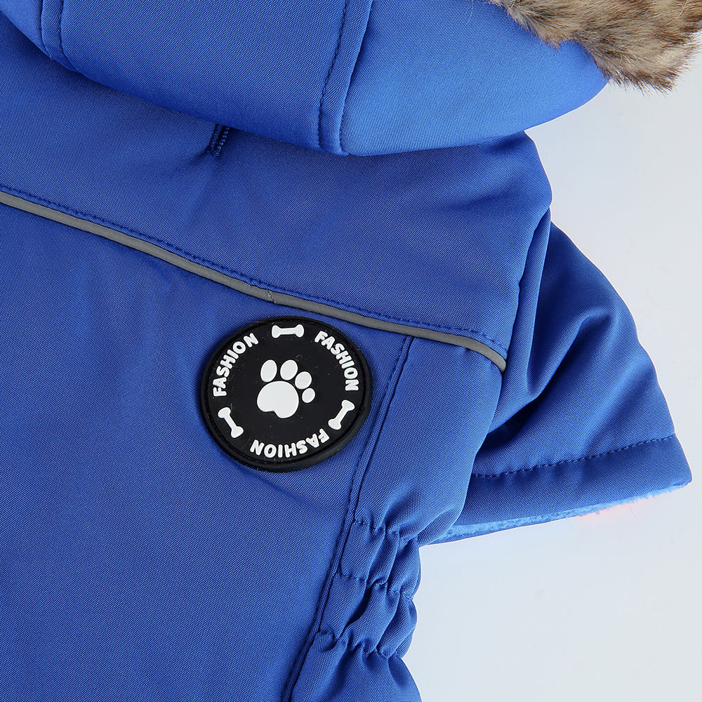 Faux Fur Hooded Parka Dog Jacket