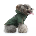 Faux Fur Hooded Parka Dog Jacket