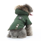 Faux Fur Hooded Parka Dog Jacket