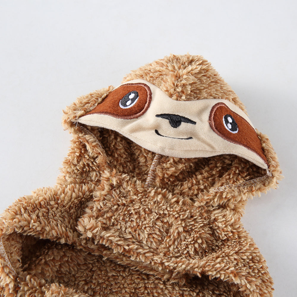 Adorable Sloth Dog Hoodie with Hood and Cute Face