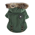 Faux Fur Hooded Parka Dog Jacket