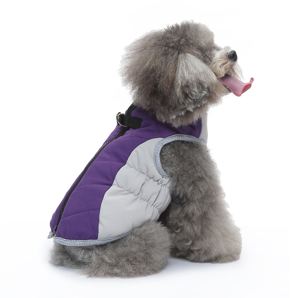 Quilted Harness Dog Vest – Purple